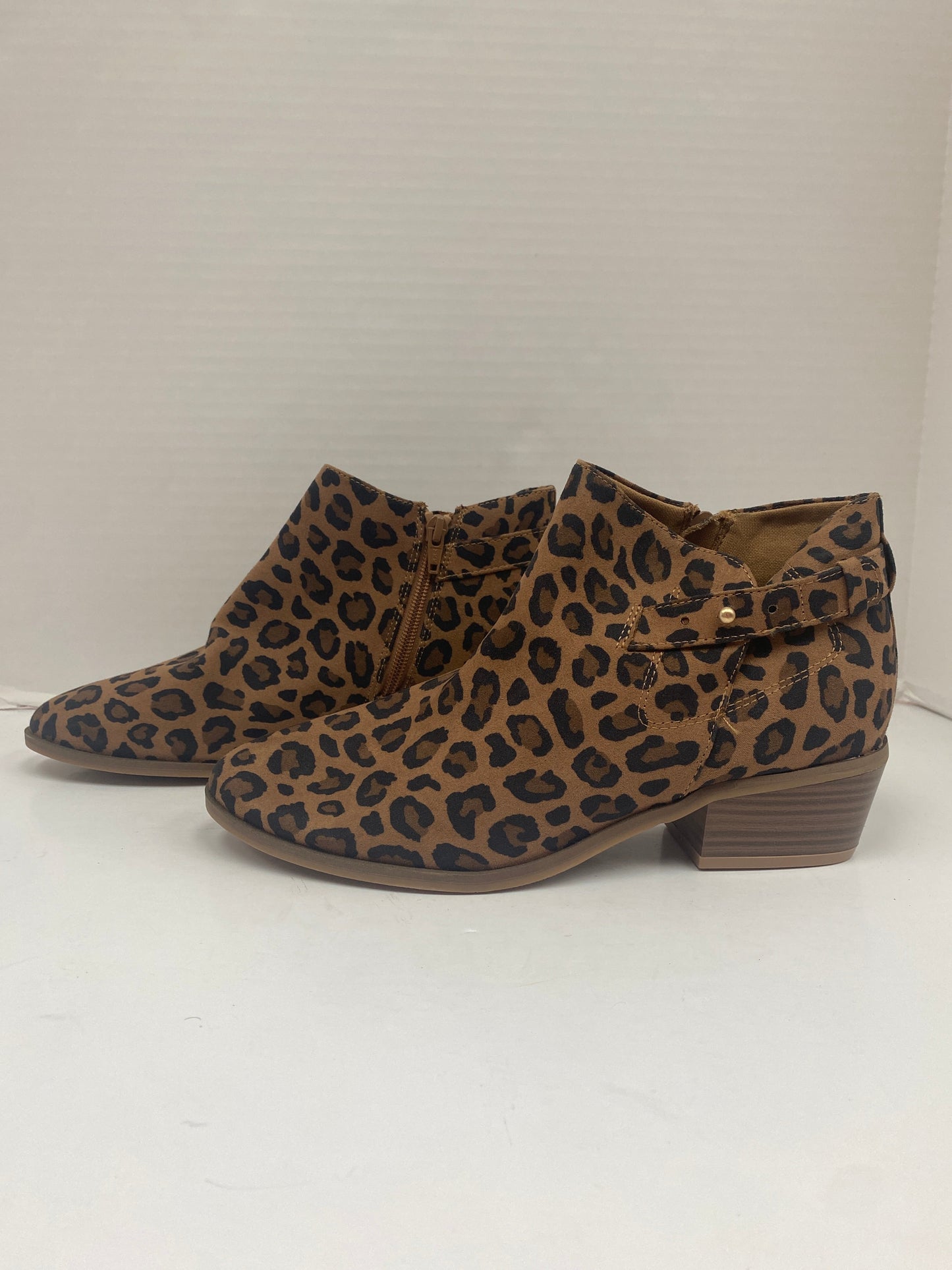 Animal Print Boots Ankle Heels Old Navy, Size 8