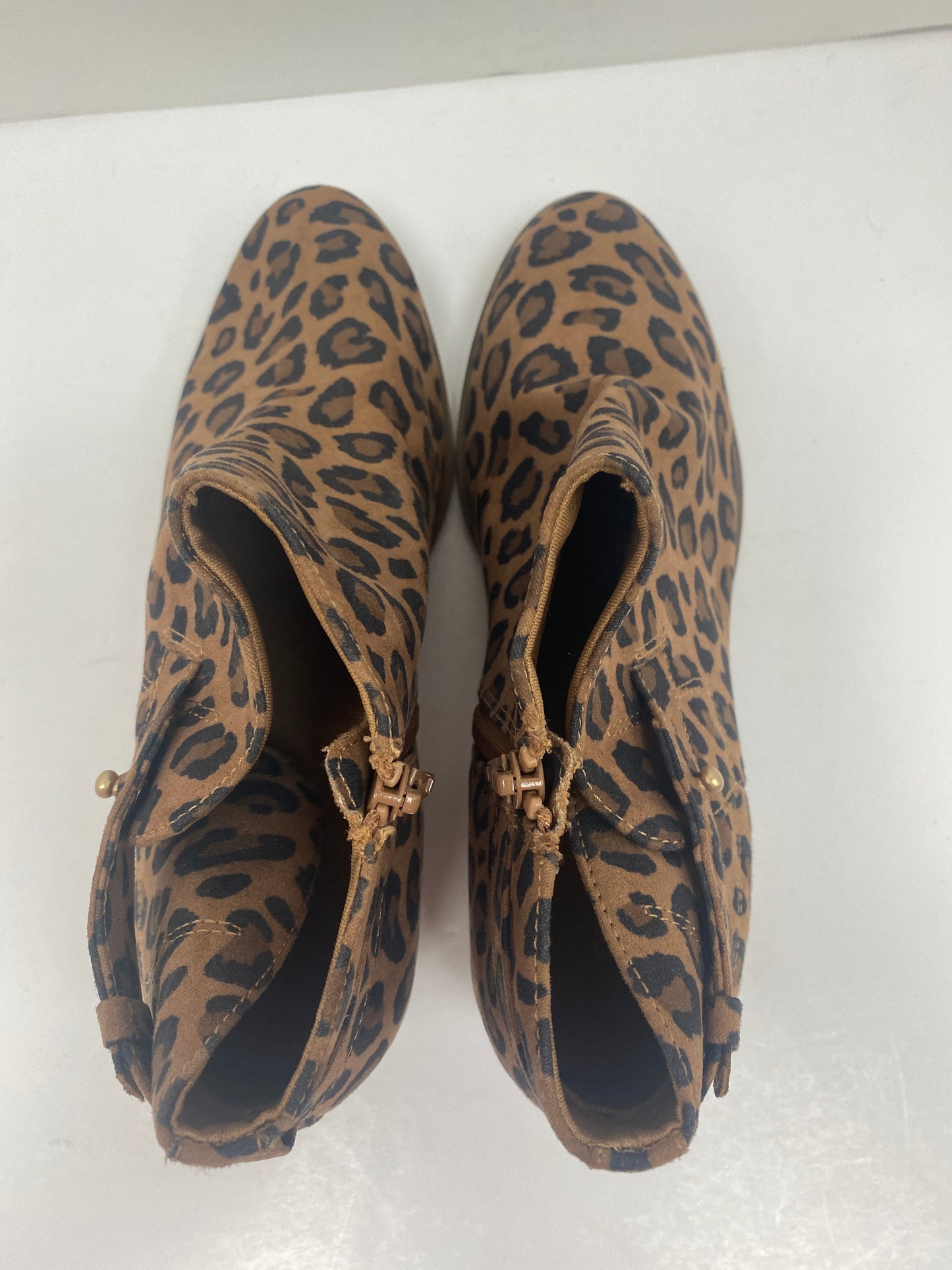 Animal Print Boots Ankle Heels Old Navy, Size 8