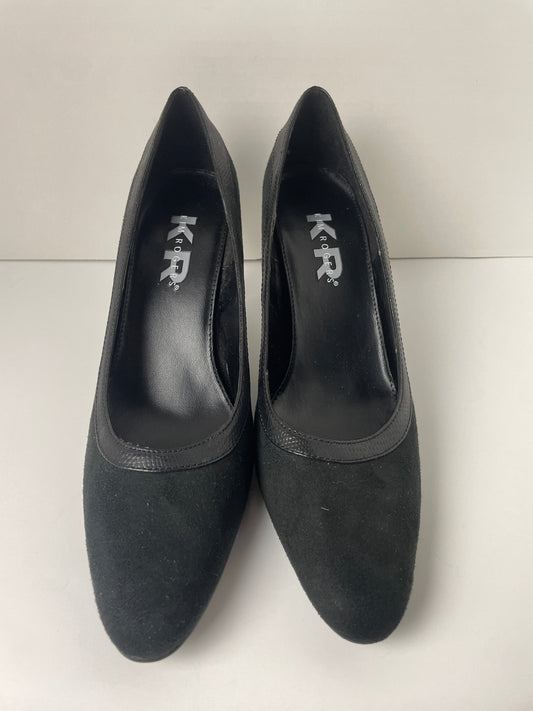 Black Shoes Heels Kitten Kim Rogers, Size 8