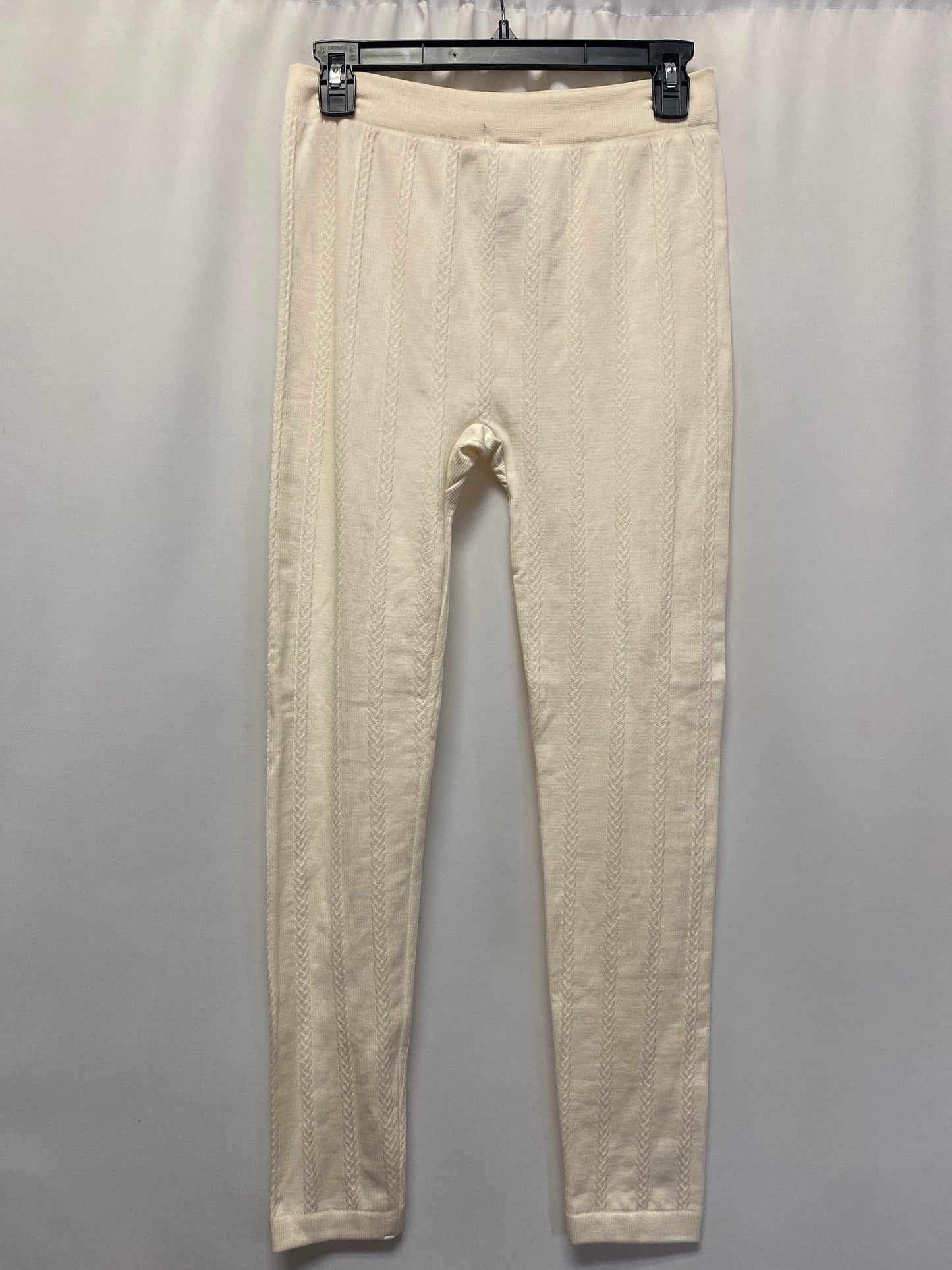 Cream Pants Leggings Clothes Mentor, Size L