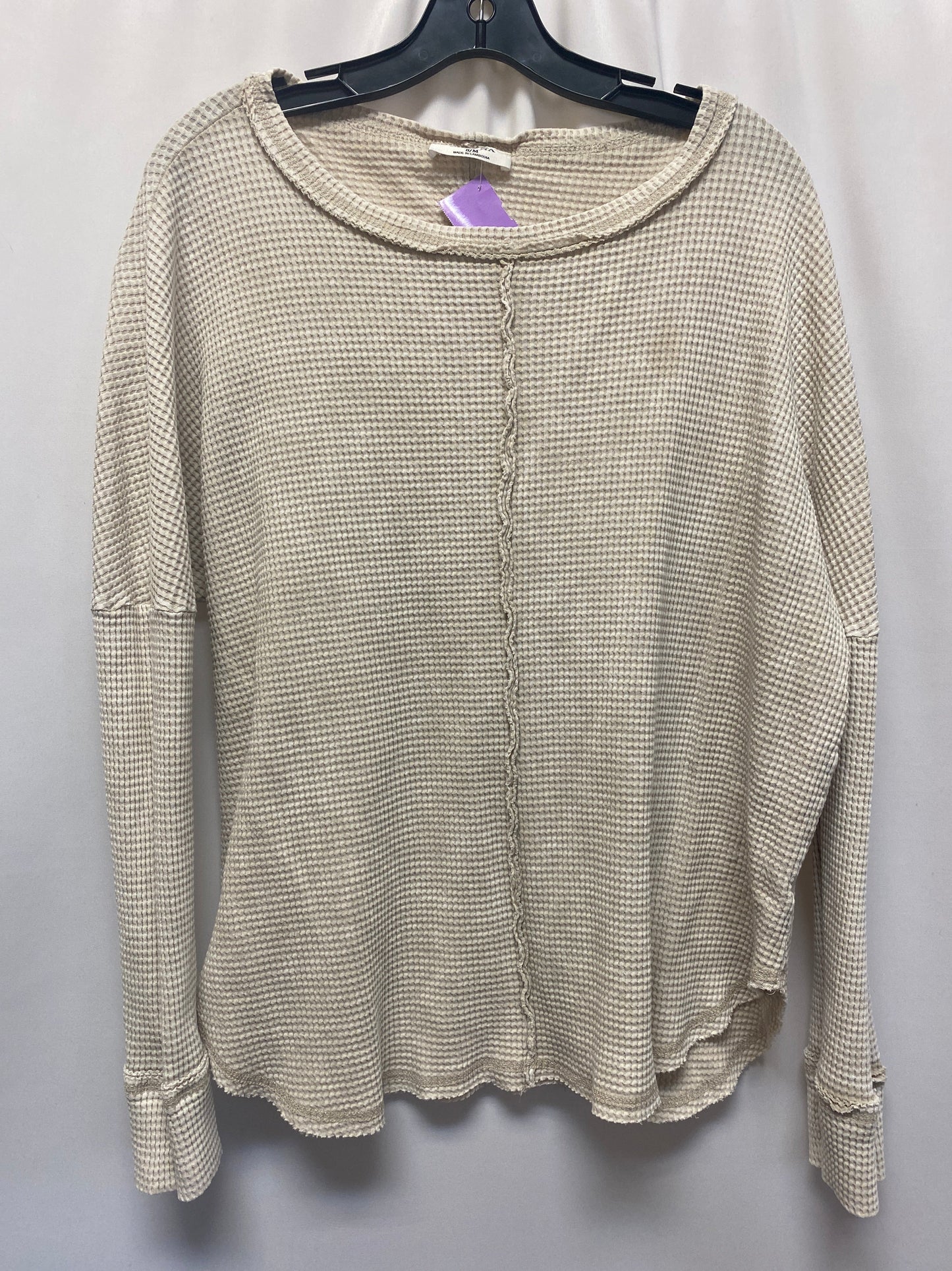 Tan Top Long Sleeve Zenana Outfitters, Size M