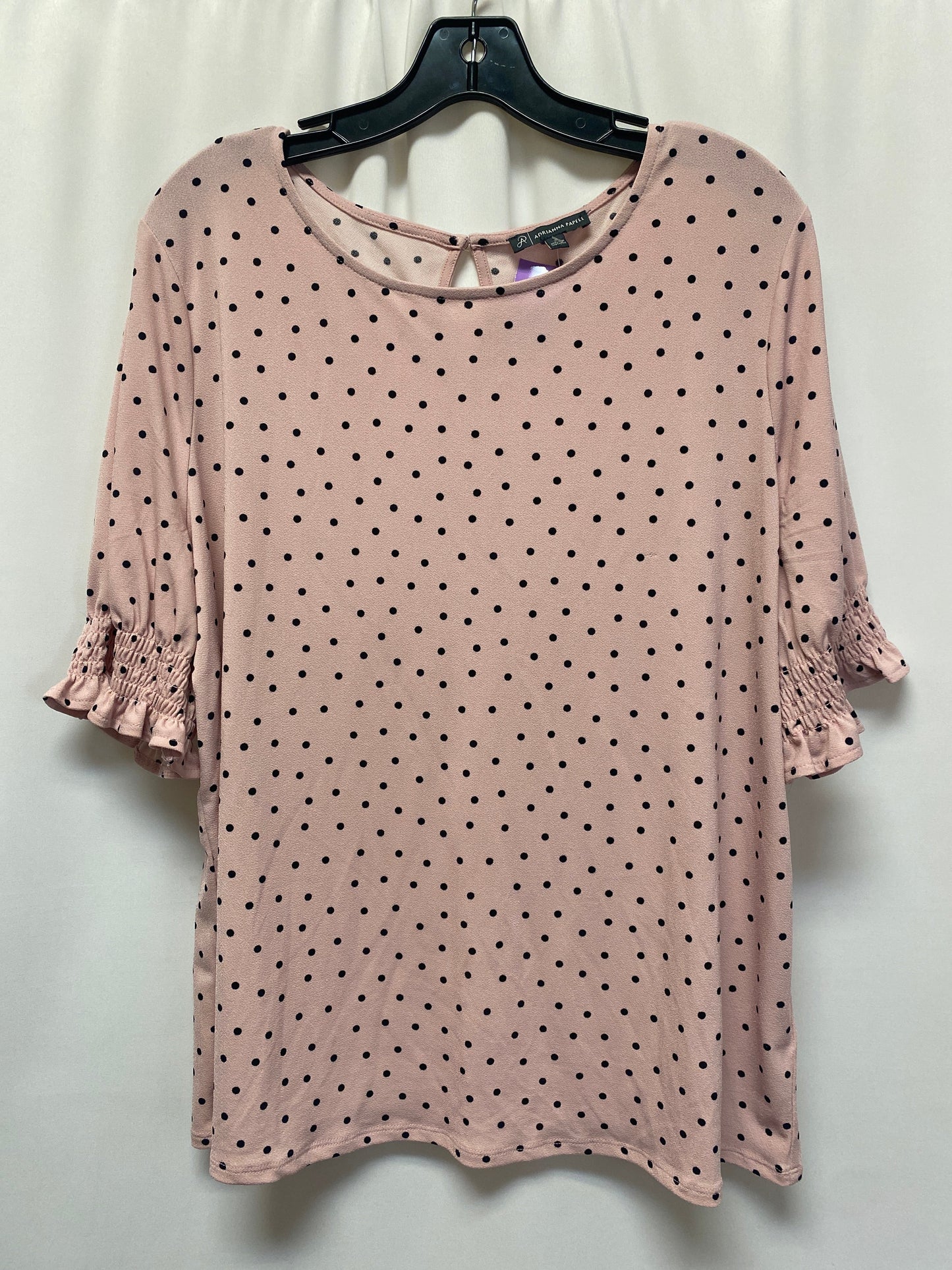 Pink Top Short Sleeve Adrianna Papell, Size Xl