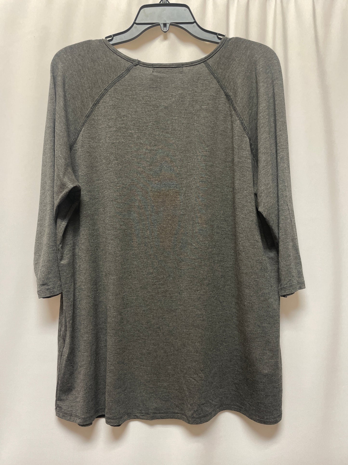 Grey Top Long Sleeve Kim & Cami, Size 1x