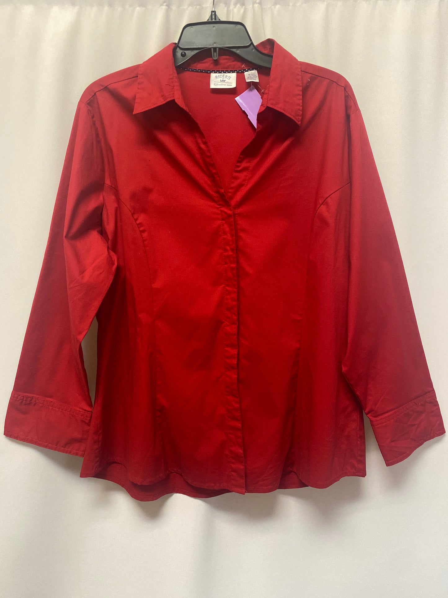 Red Top Long Sleeve Lee, Size Xxl