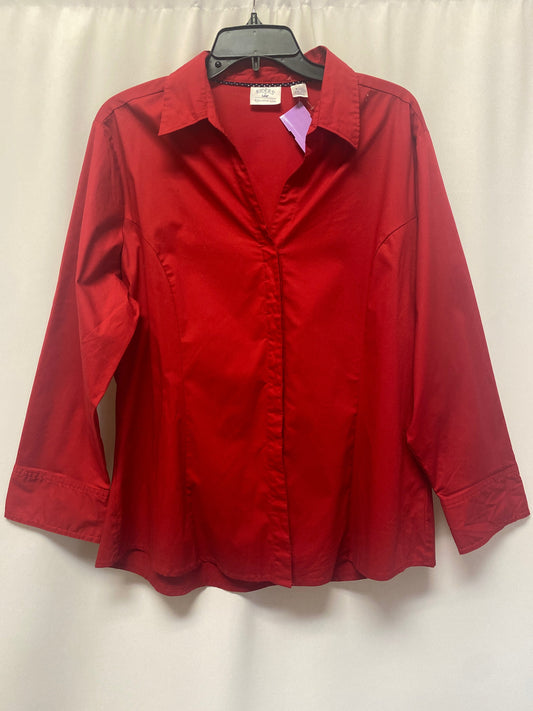 Red Top Long Sleeve Lee, Size Xxl