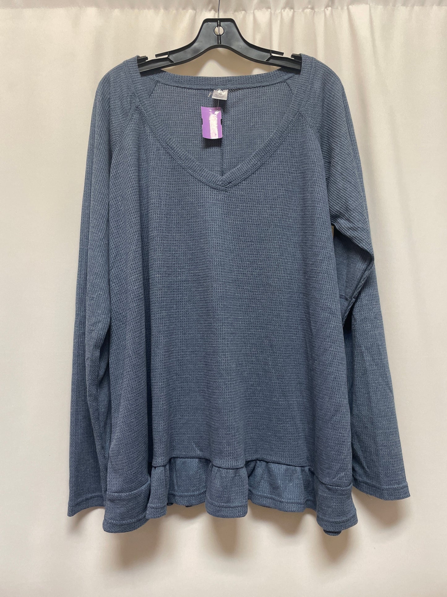 Blue Top Long Sleeve Clothes Mentor, Size 3x