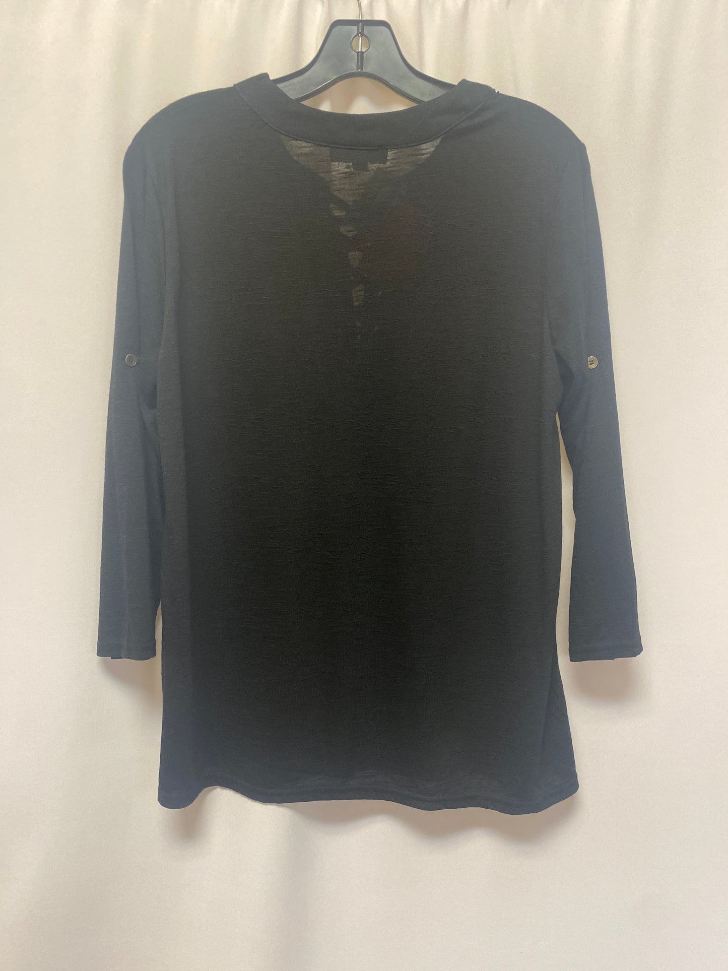 Black Top Long Sleeve Suzanne Betro, Size L