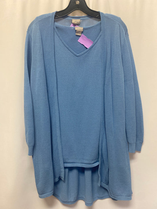Blue Sweater 2pc Chicos, Size L
