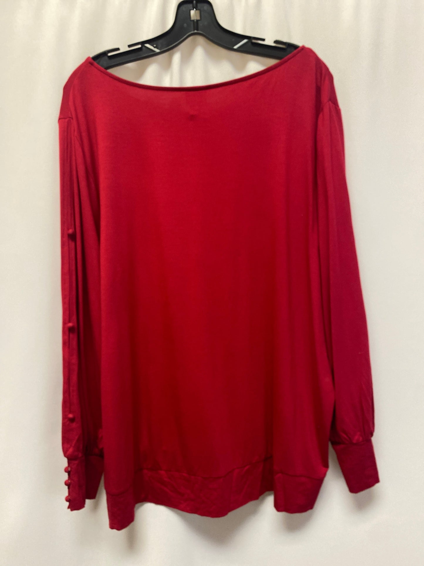 Red Top Long Sleeve Chicos, Size Xxl