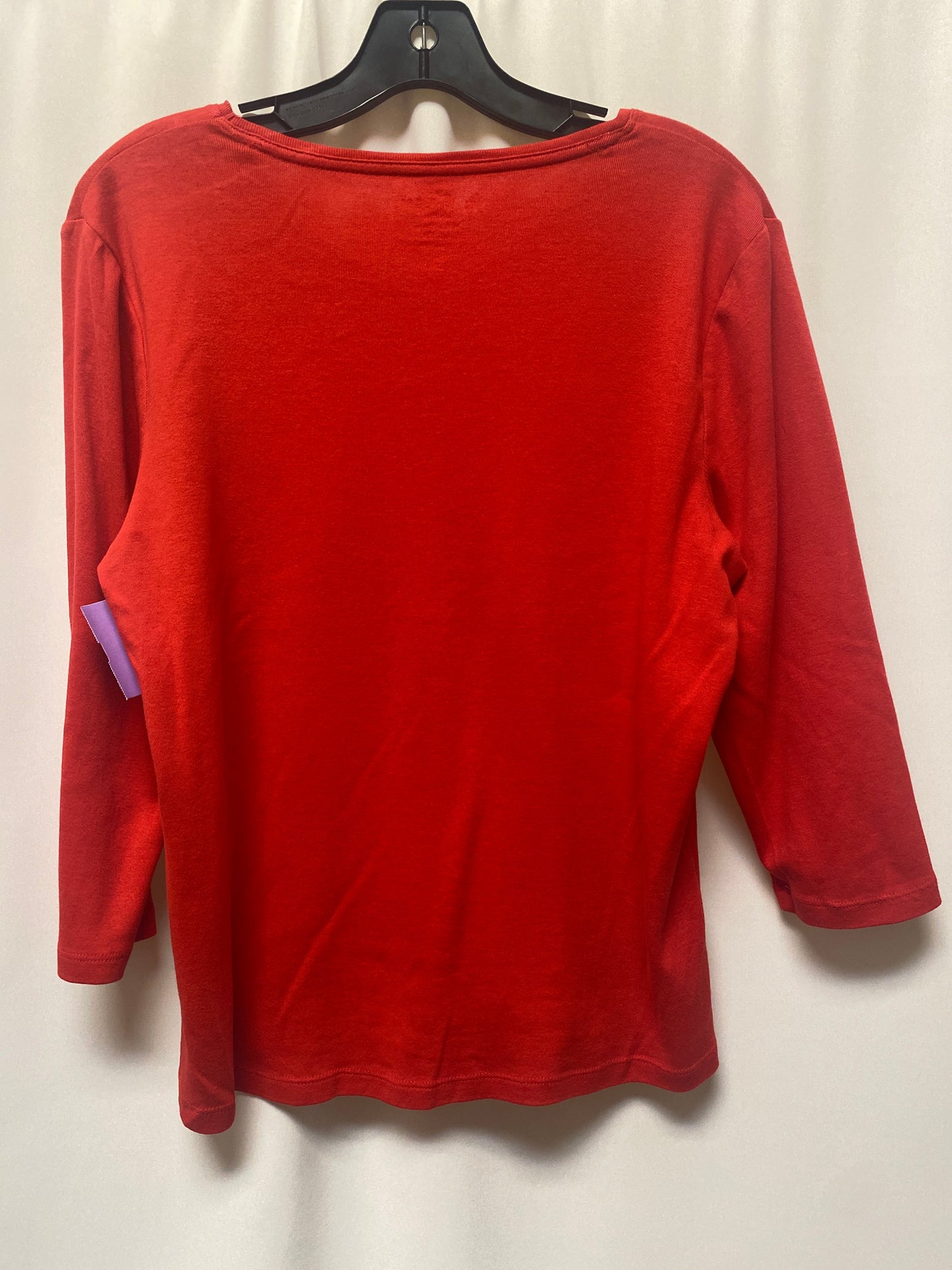 Red Top 3/4 Sleeve Chicos, Size L