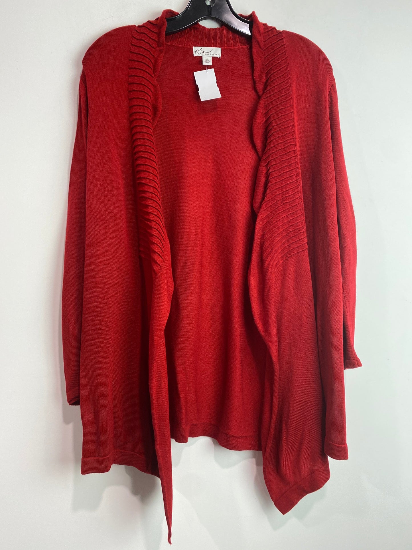 Cardigan By Kim Rogers In Red, Size: Xl