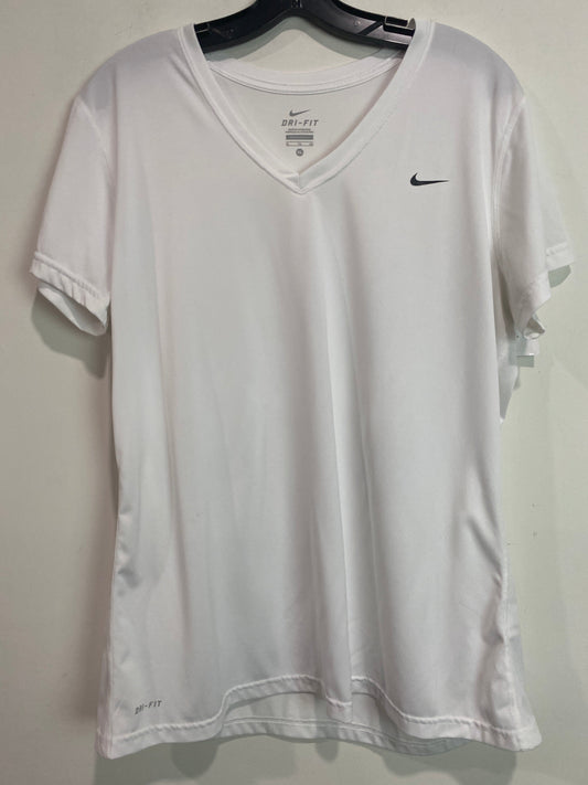 Athletic Top Short Sleeve By Nike In White, Size: Xl