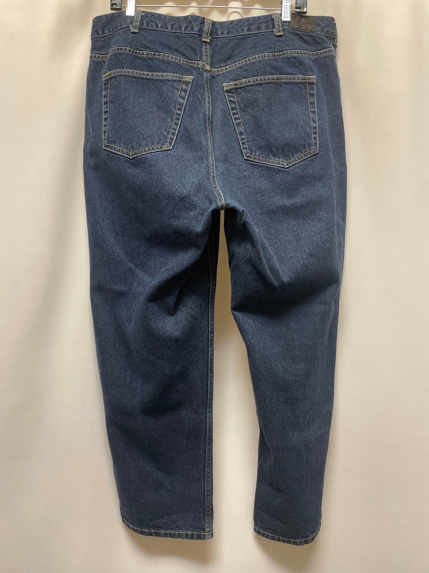 Jeans Straight By Lands End In Blue Denim, Size: 16