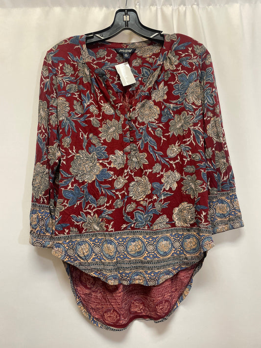 Top 3/4 Sleeve By Lucky Brand In Mauve, Size: S