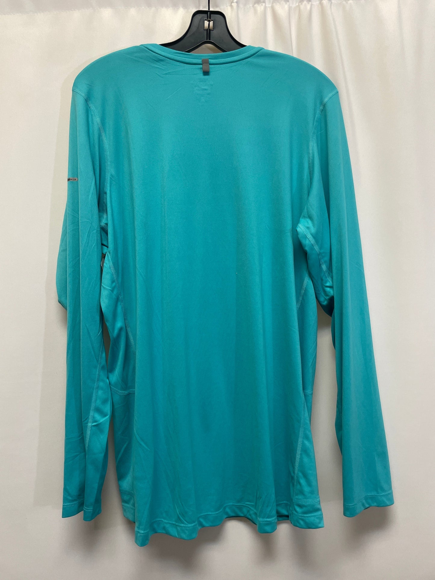 Athletic Top Long Sleeve Crewneck By Nike In Teal, Size: 1x