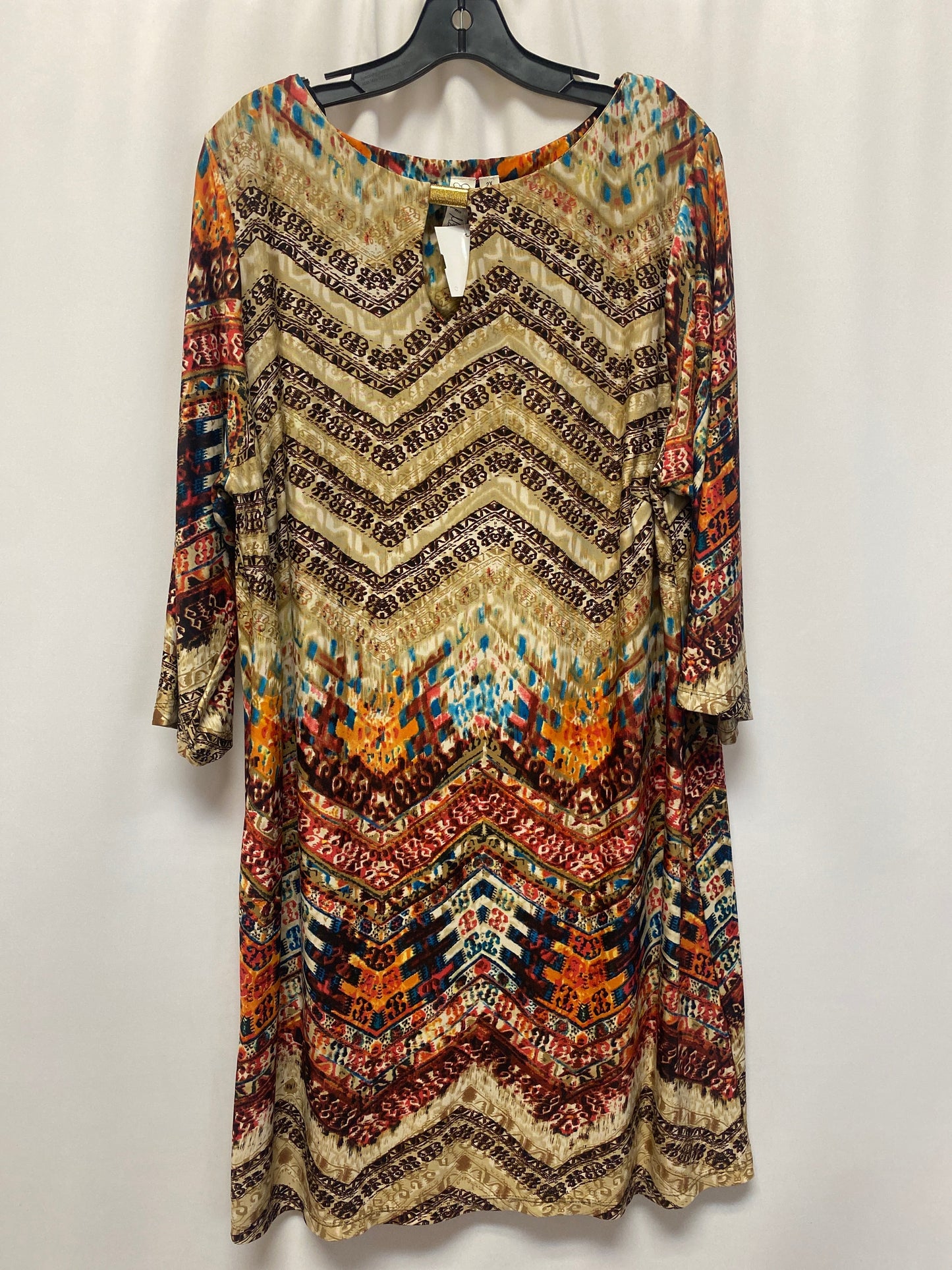 Dress Casual Midi By Emma And Michele In Brown, Size: 2x