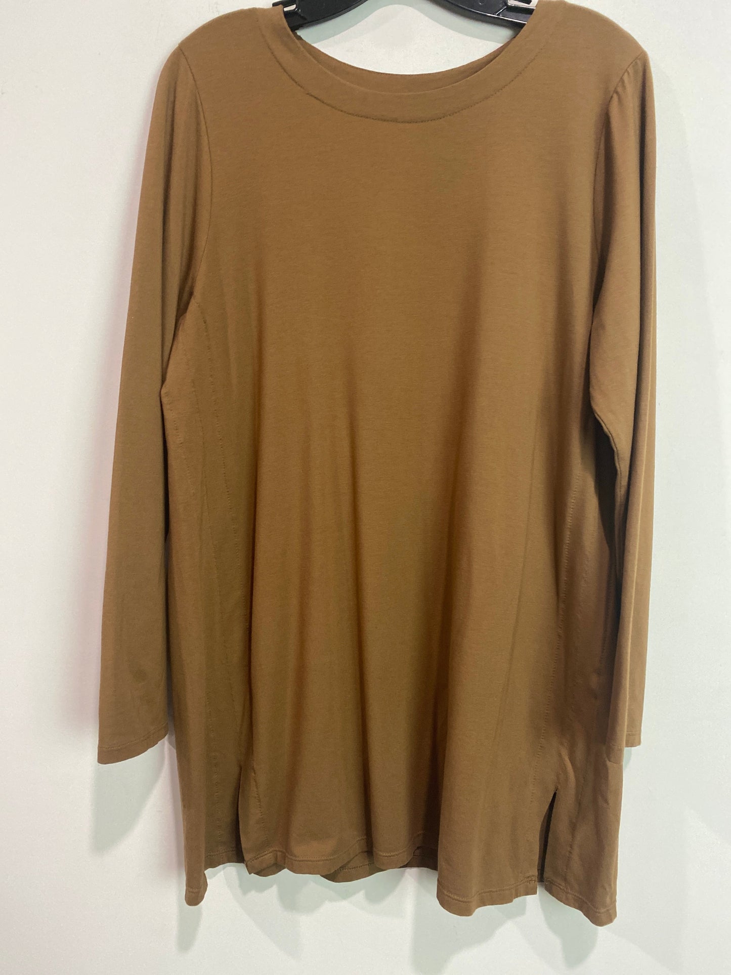 Top Long Sleeve By J. Jill In Brown, Size: L