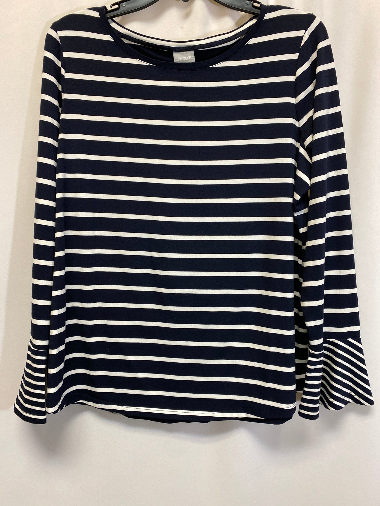 Top Long Sleeve By Chicos In Navy, Size: L