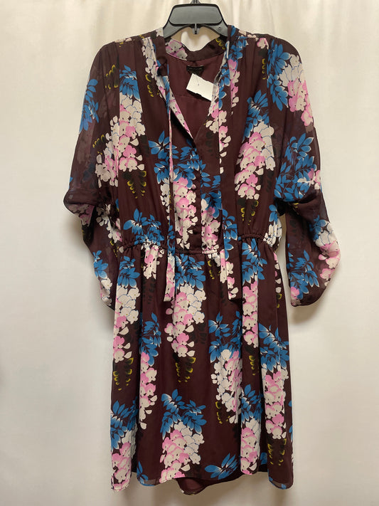 Dress Casual Midi By Ann Taylor In Mauve, Size: L