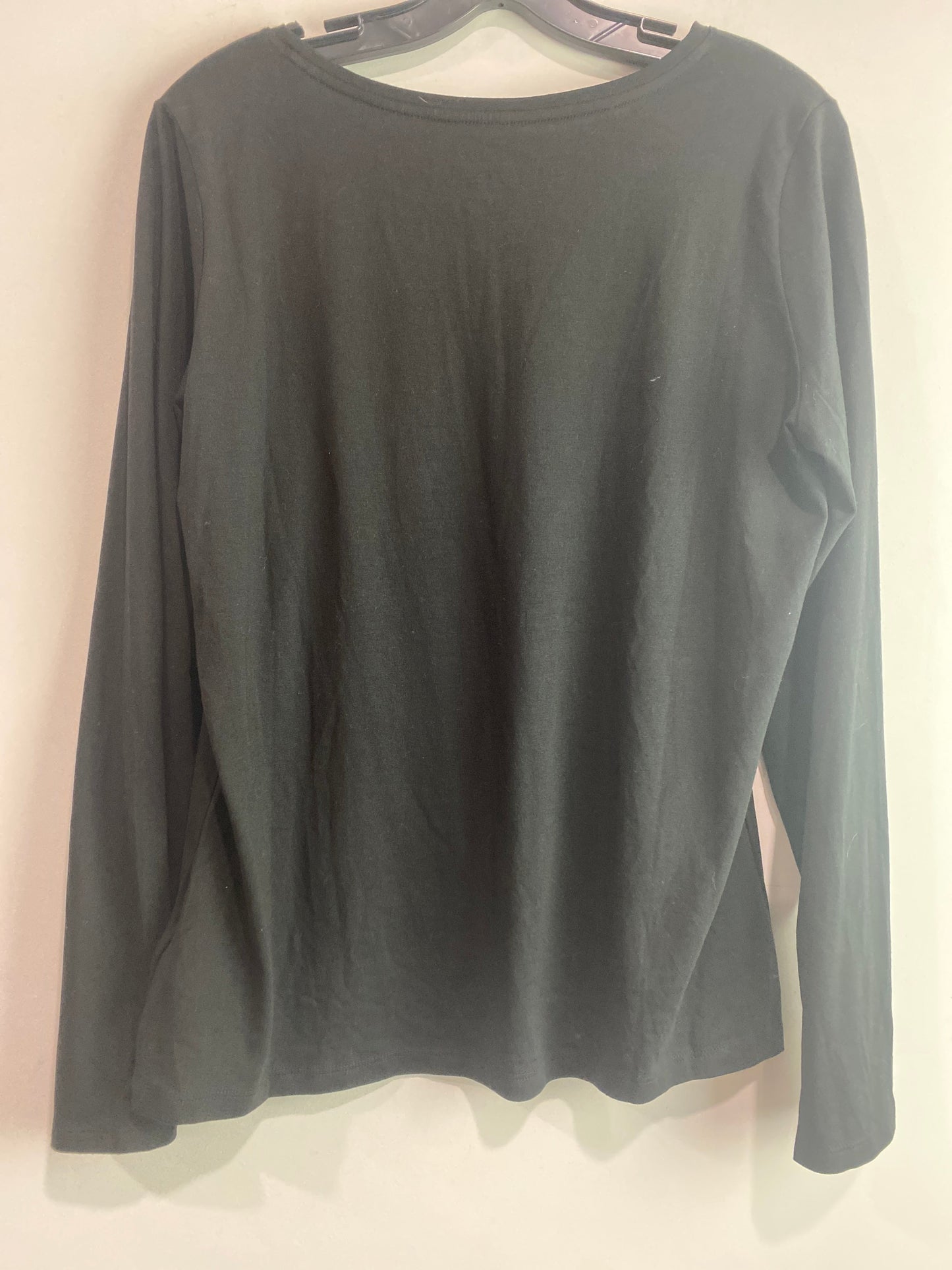 Top Long Sleeve By Tahari By Arthur Levine In Black, Size: Xl