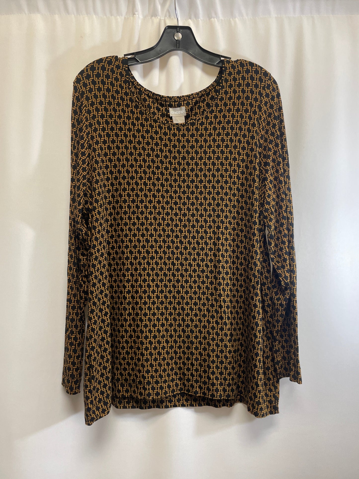 Top Long Sleeve By Chicos In Black, Size: Xl