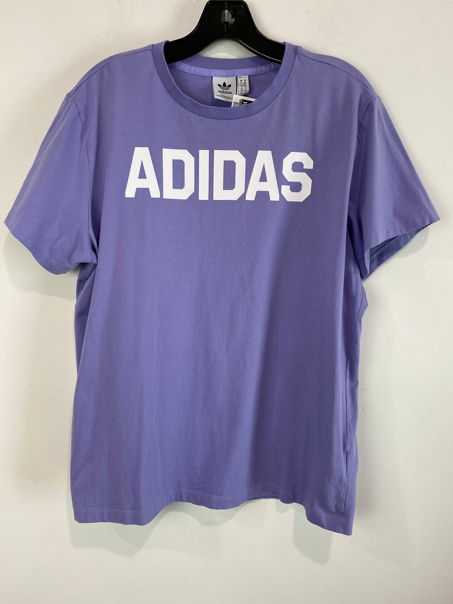 Athletic Top Short Sleeve By Adidas In Purple, Size: M