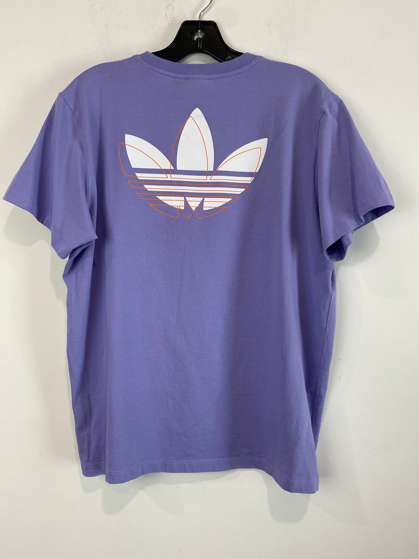 Athletic Top Short Sleeve By Adidas In Purple, Size: M