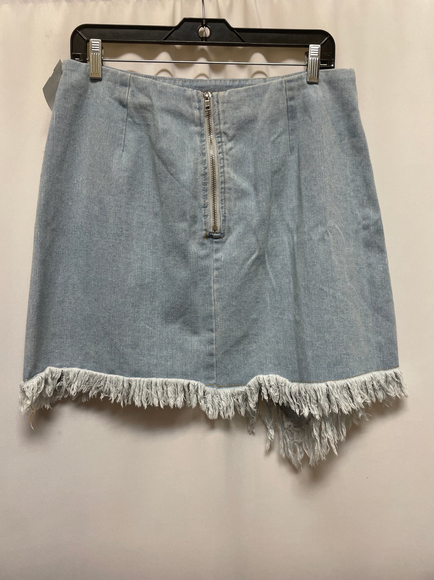 Skirt Mini & Short By Shein In Blue Denim, Size: L