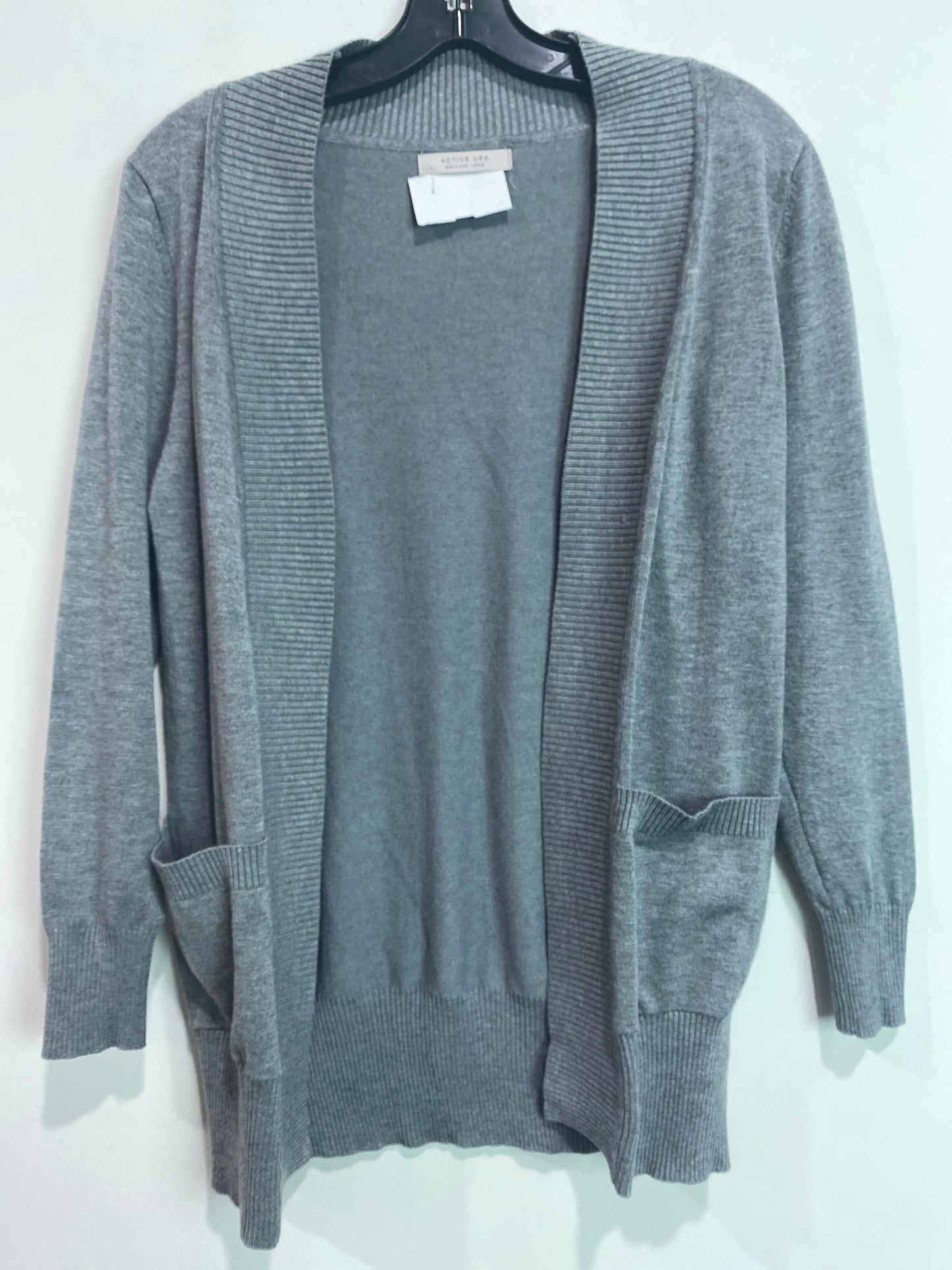 Cardigan By Active Usa In Grey, Size: L