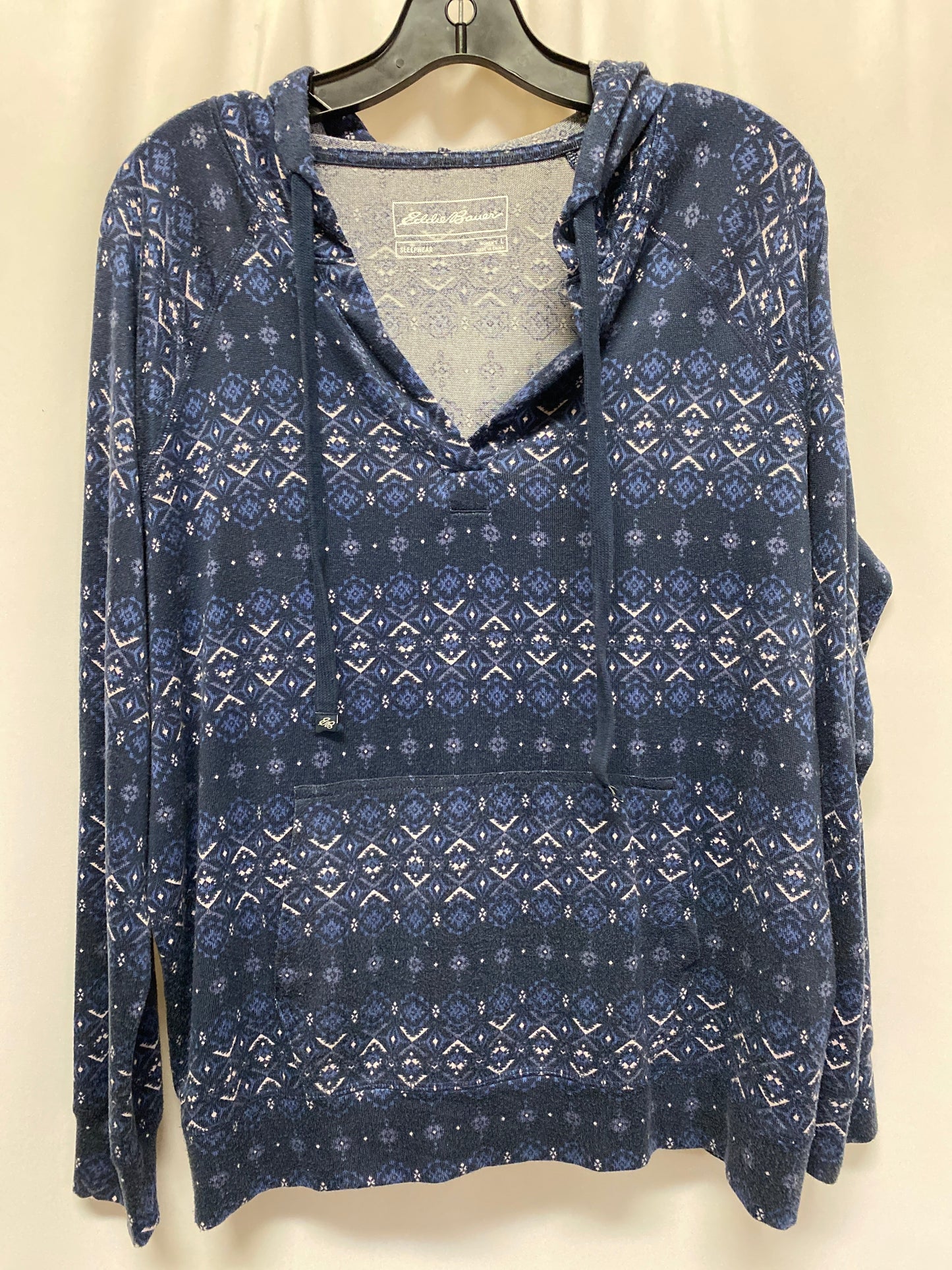 Top Long Sleeve By Eddie Bauer In Navy, Size: L