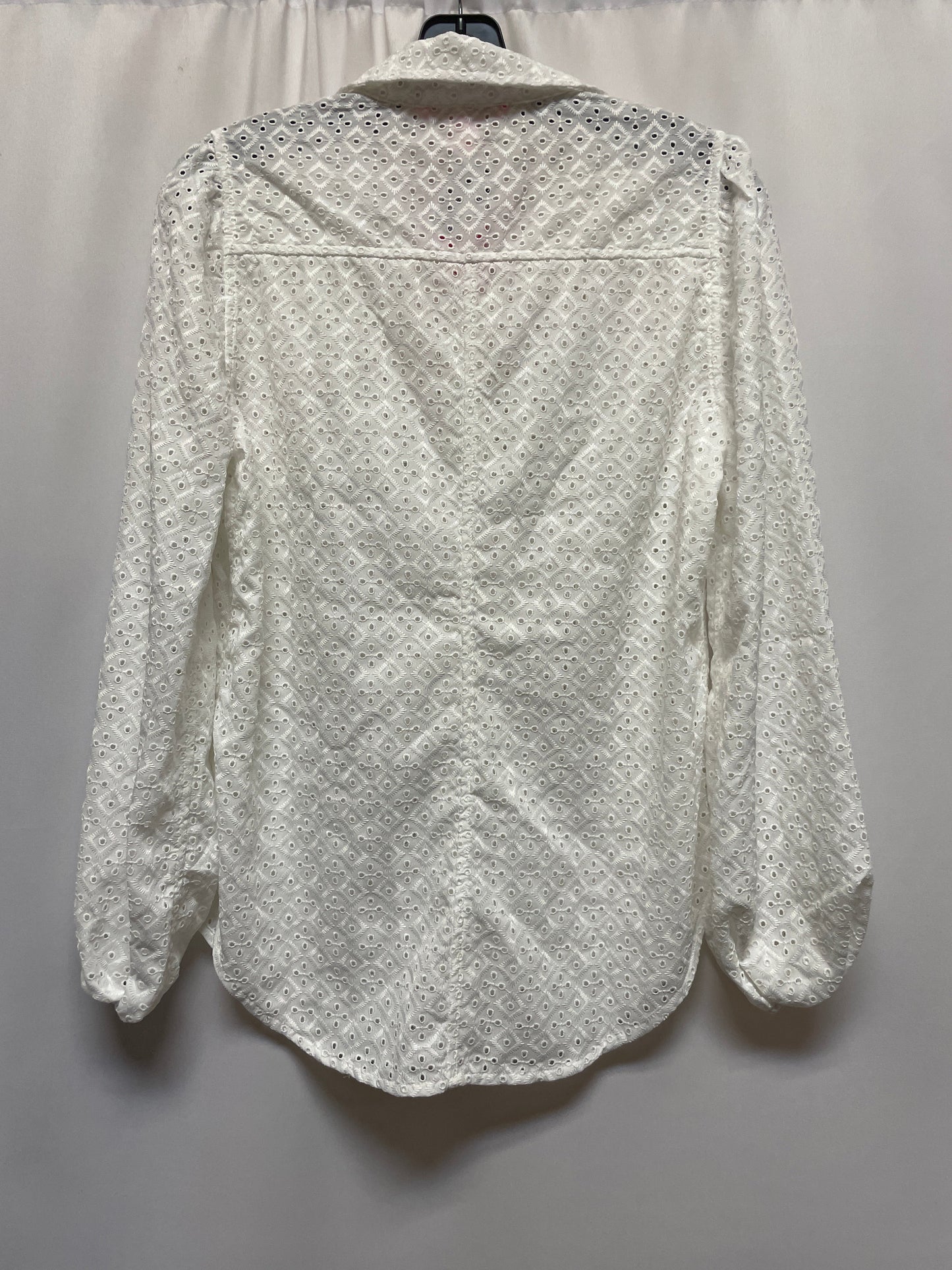 Top Long Sleeve By Lilly Pulitzer In White, Size: S