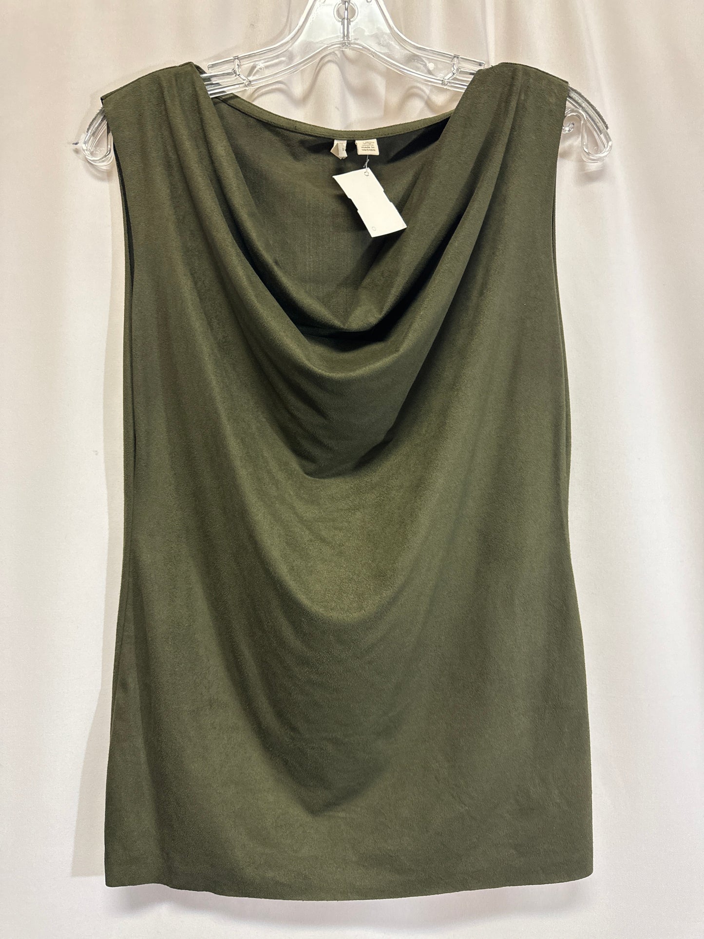 Top Sleeveless By Cato In Green, Size: Xs