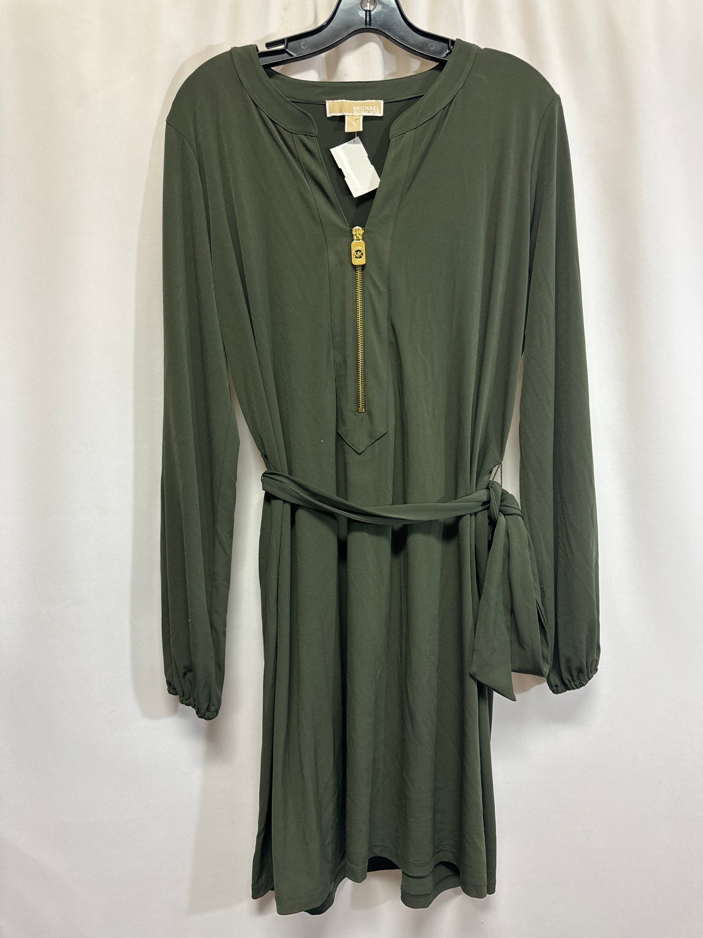 Dress Casual Midi By Michael Kors In Green, Size: Xl