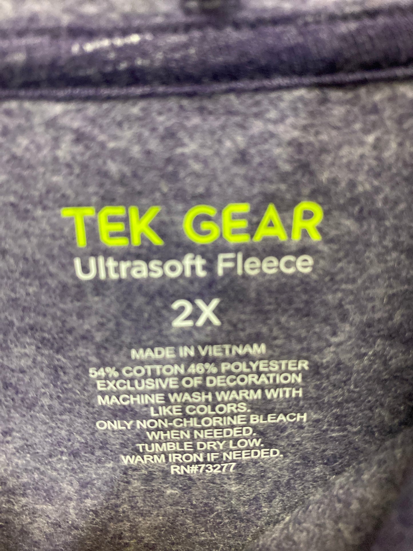 Sweatshirt Collar By Tek Gear In Purple, Size: 2x