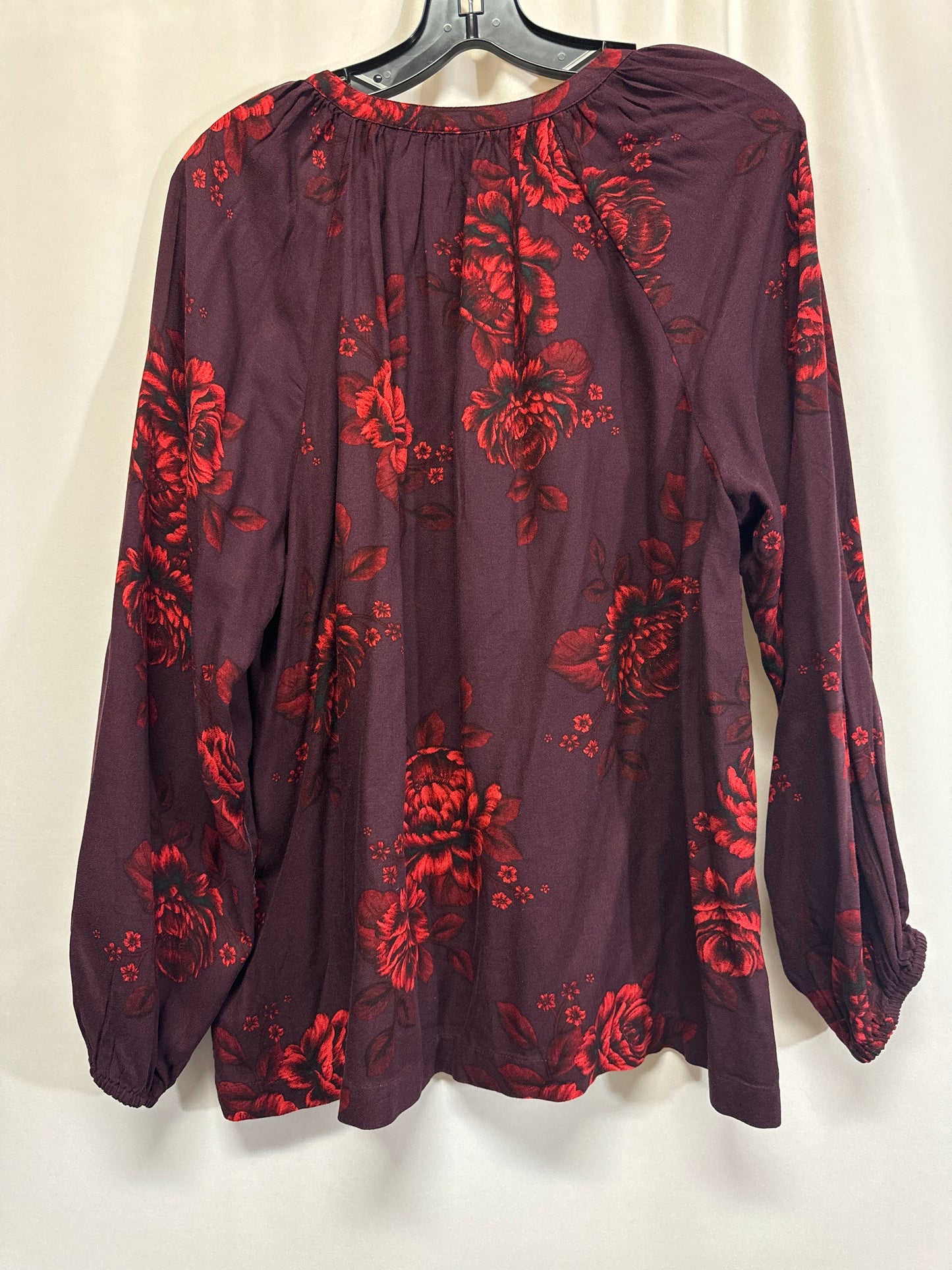 Top Long Sleeve By Old Navy In Red, Size: L