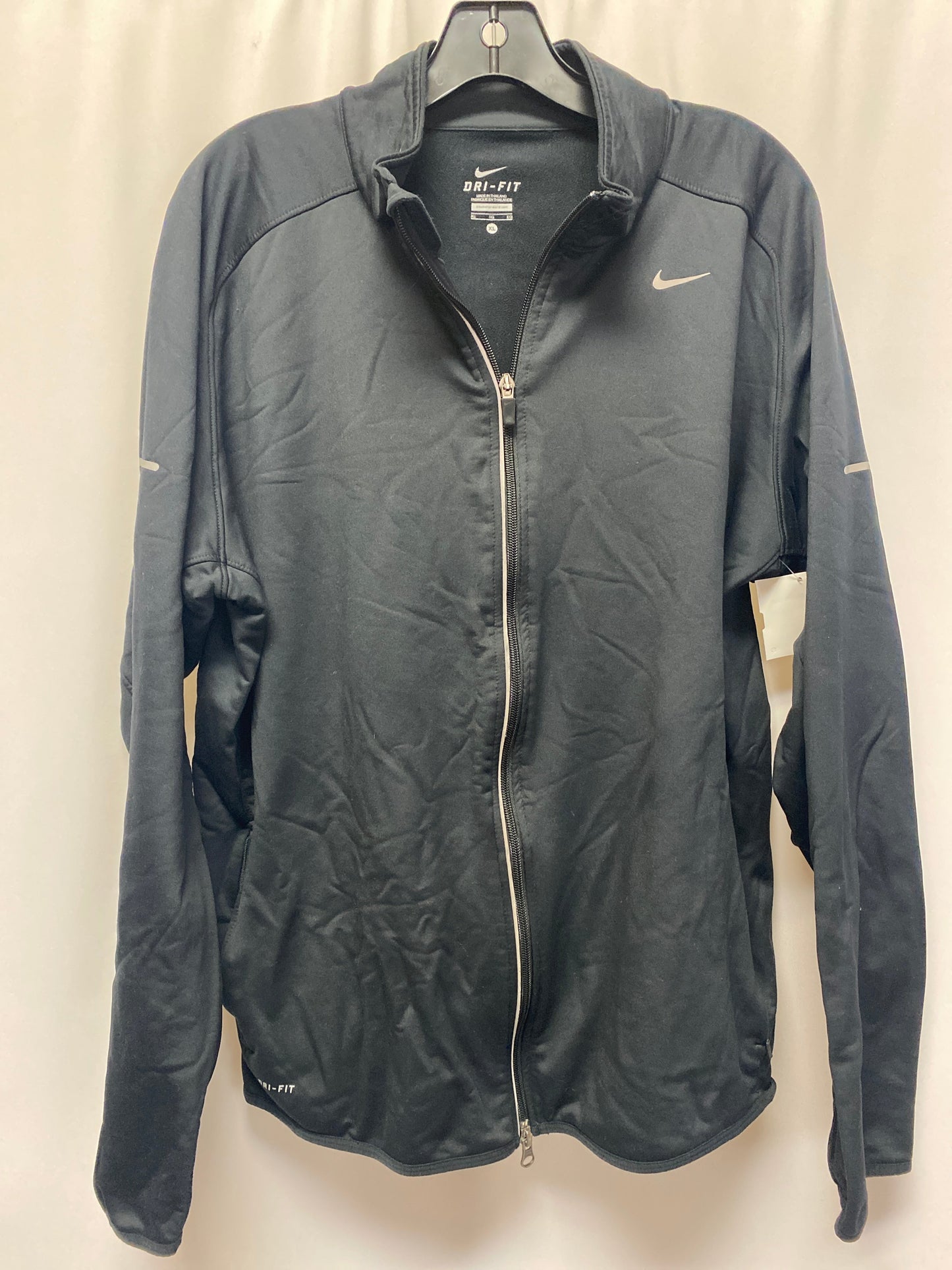 Athletic Jacket By Nike In Black, Size: Xl