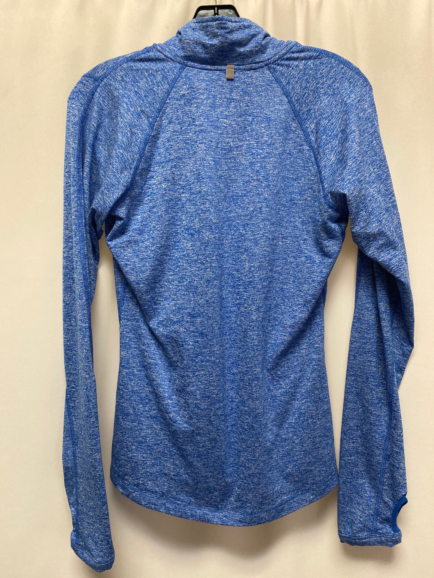 Athletic Top Long Sleeve Collar By Nike In Blue, Size: S