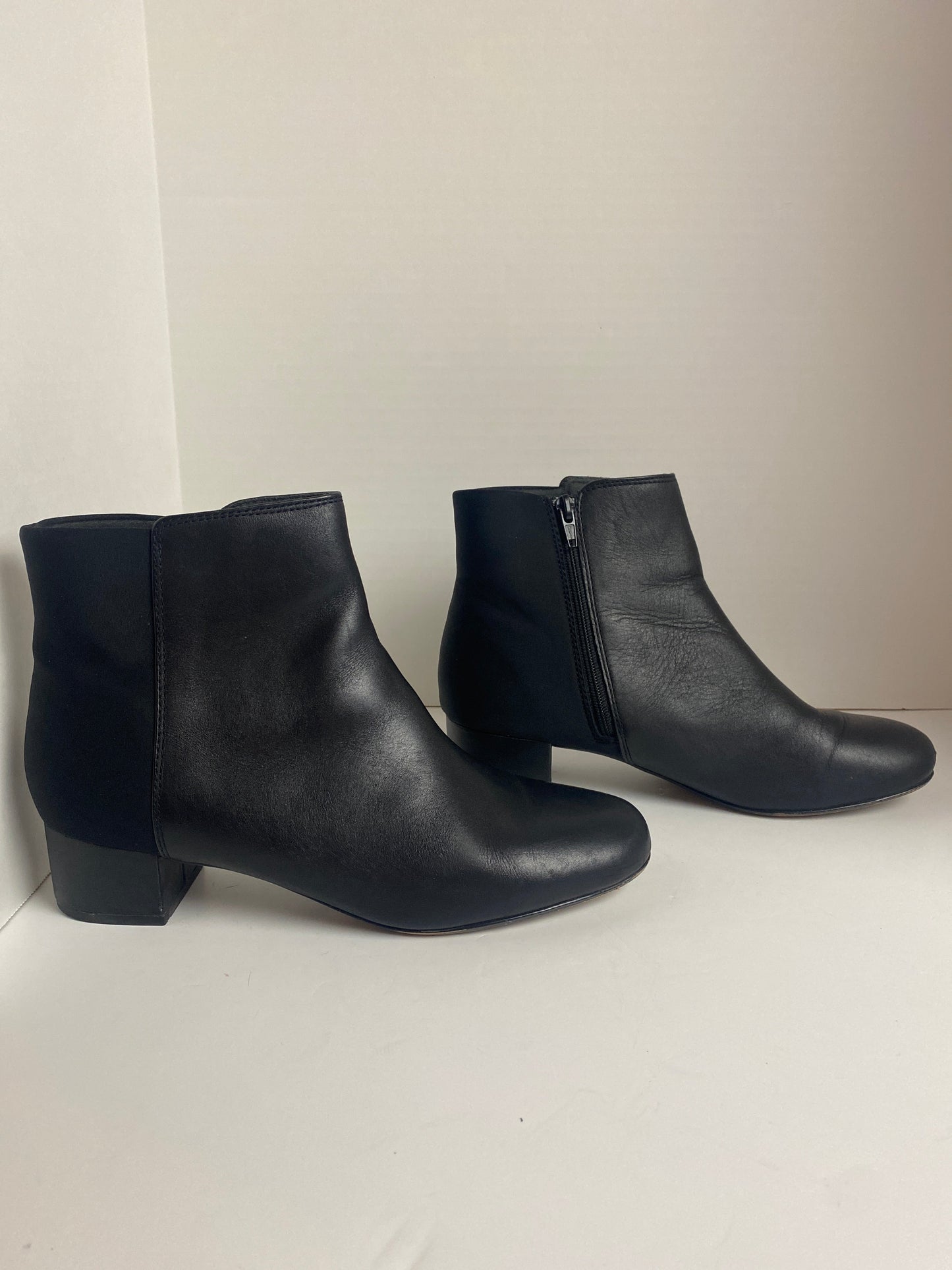 Boots Ankle Heels By Clarks In Black, Size: 8.5