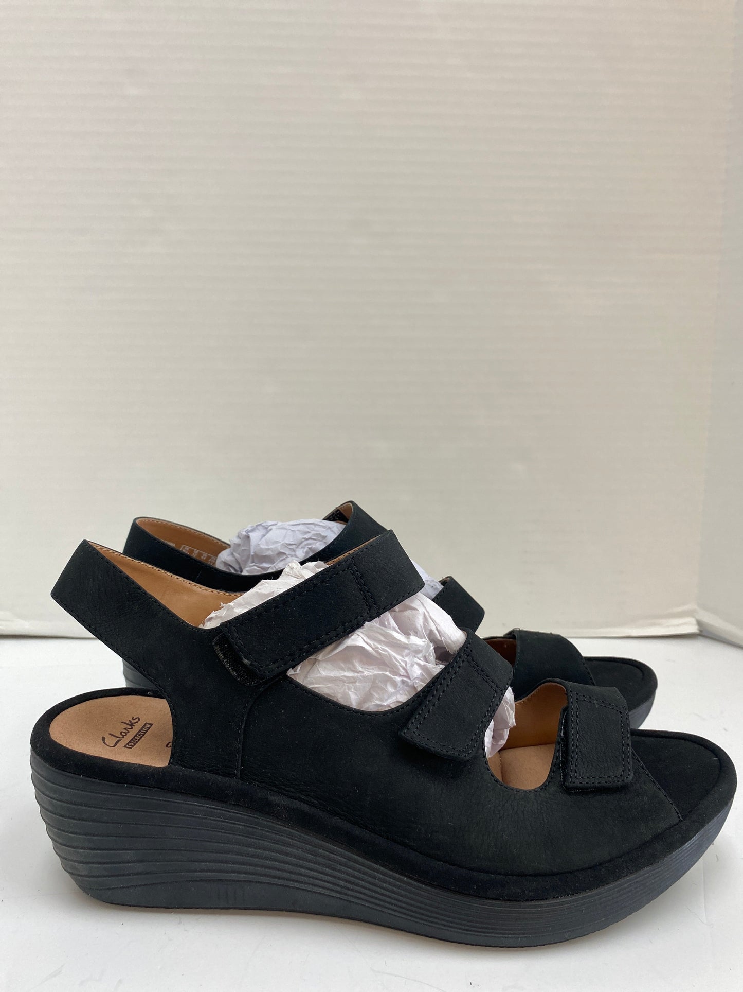 Sandals Heels Block By Clarks In Black, Size: 12