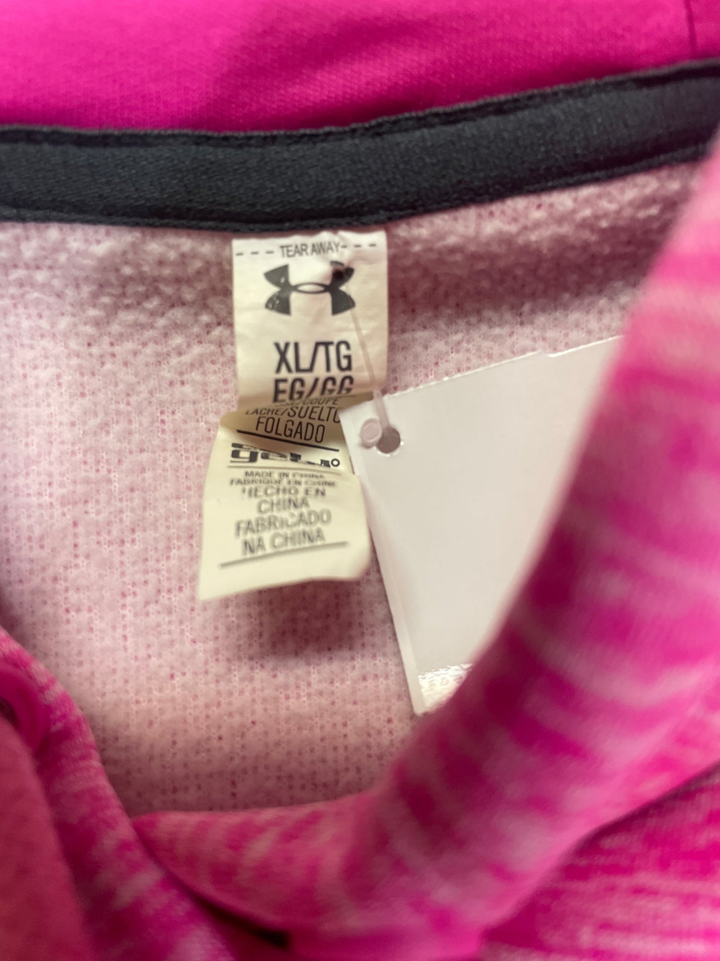 Sweatshirt Hoodie By Under Armour In Pink, Size: Xl