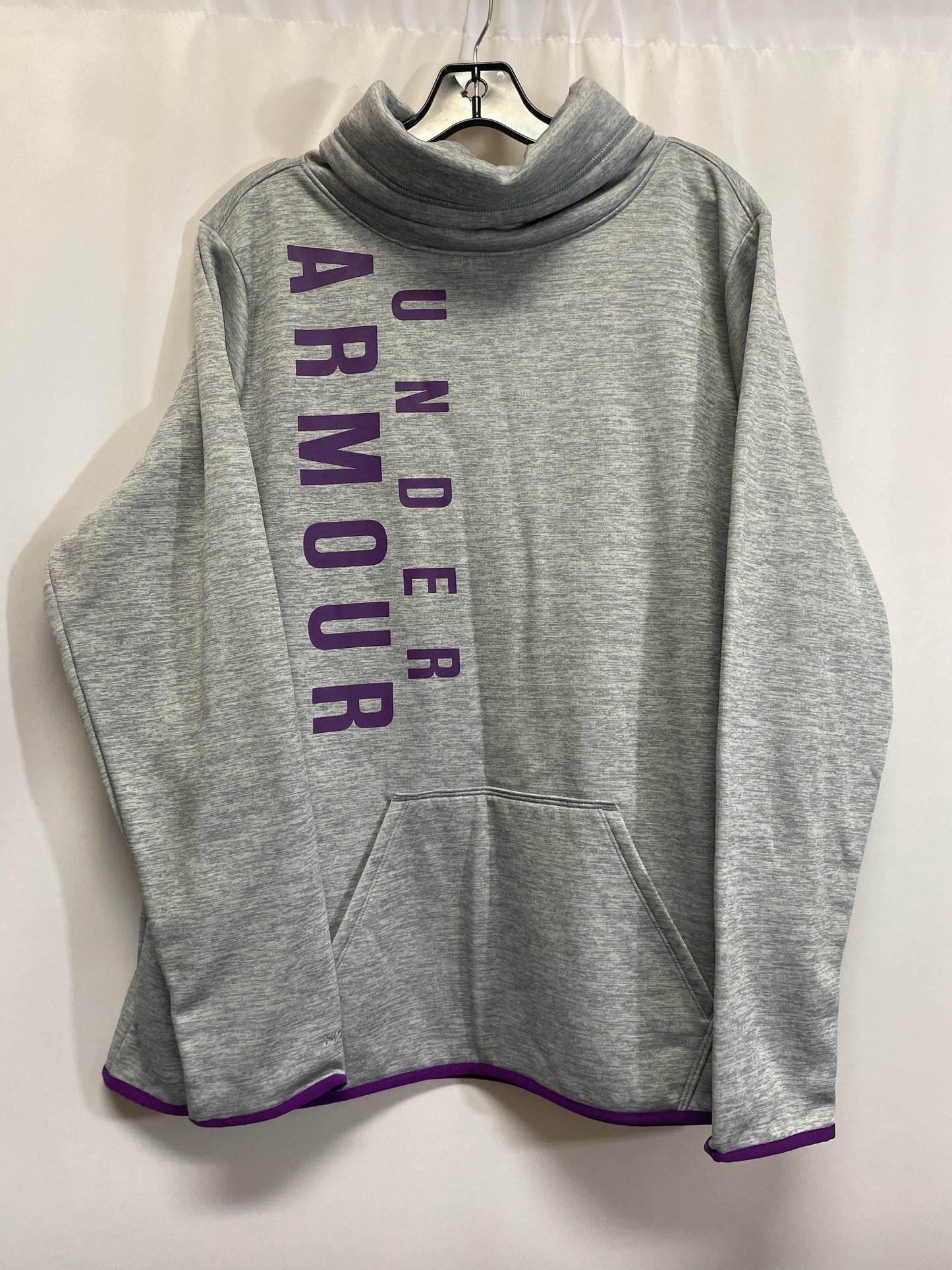 Sweatshirt Collar By Under Armour In Grey, Size: Xxl