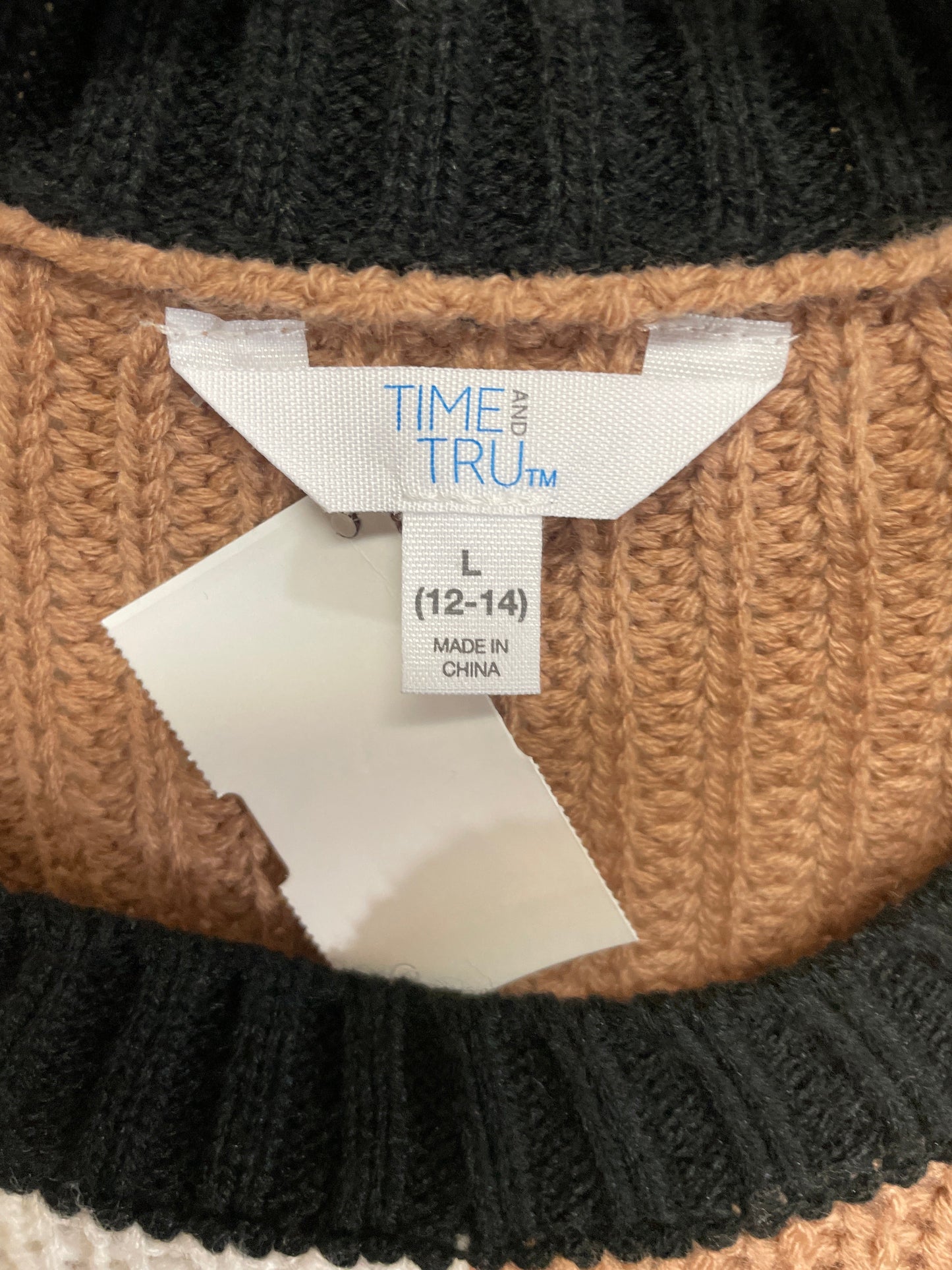 Sweater By Time And Tru In Tan, Size: L