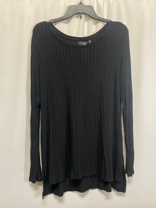 Top Long Sleeve By Apt 9 In Black, Size: M