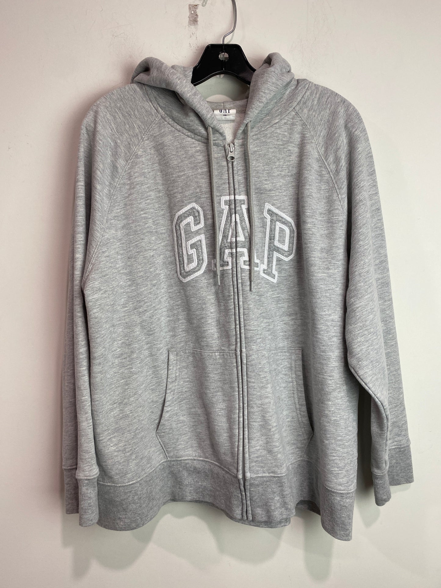 Sweatshirt Hoodie By Gap In Grey, Size: 1x