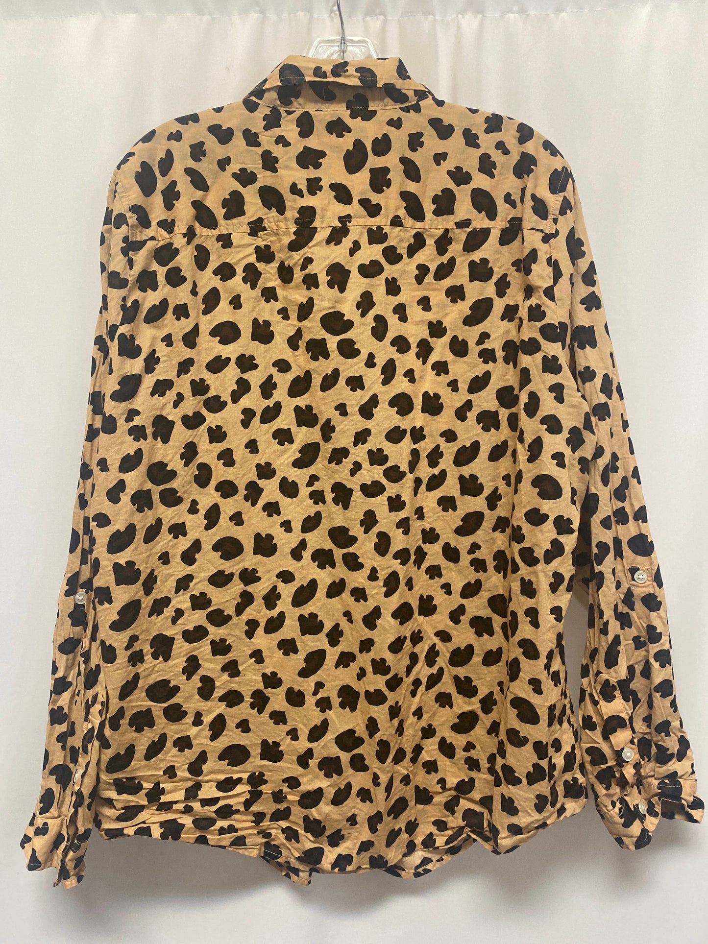 Top Long Sleeve By Kim Rogers In Animal Print, Size: Xl