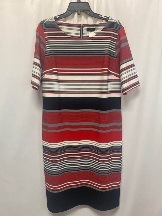 Dress Casual Midi By Clothes Mentor In Red & White, Size: L