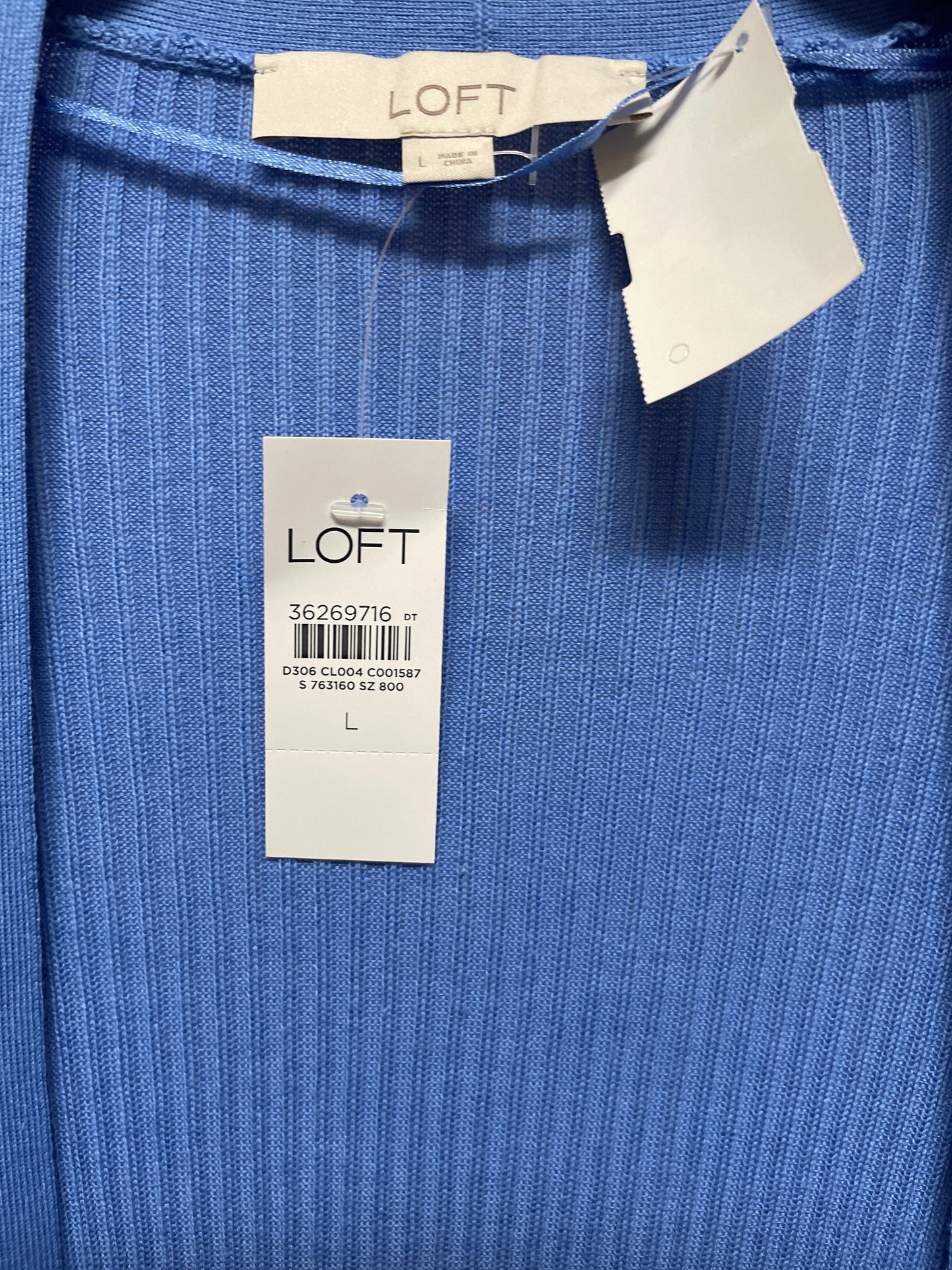 Cardigan By Loft In Blue, Size: L