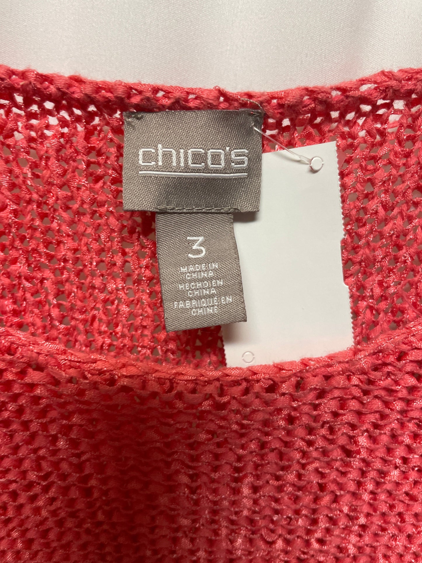 Sweater By Chicos In Pink, Size: Xl