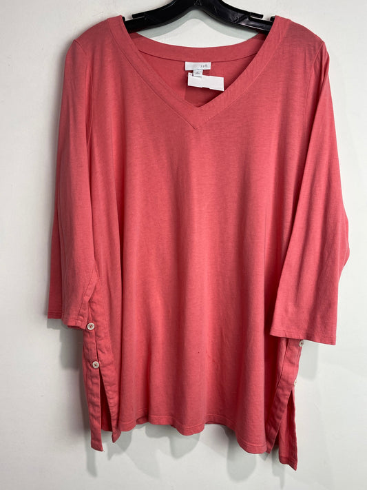 Top 3/4 Sleeve By J. Jill In Pink, Size: Xl