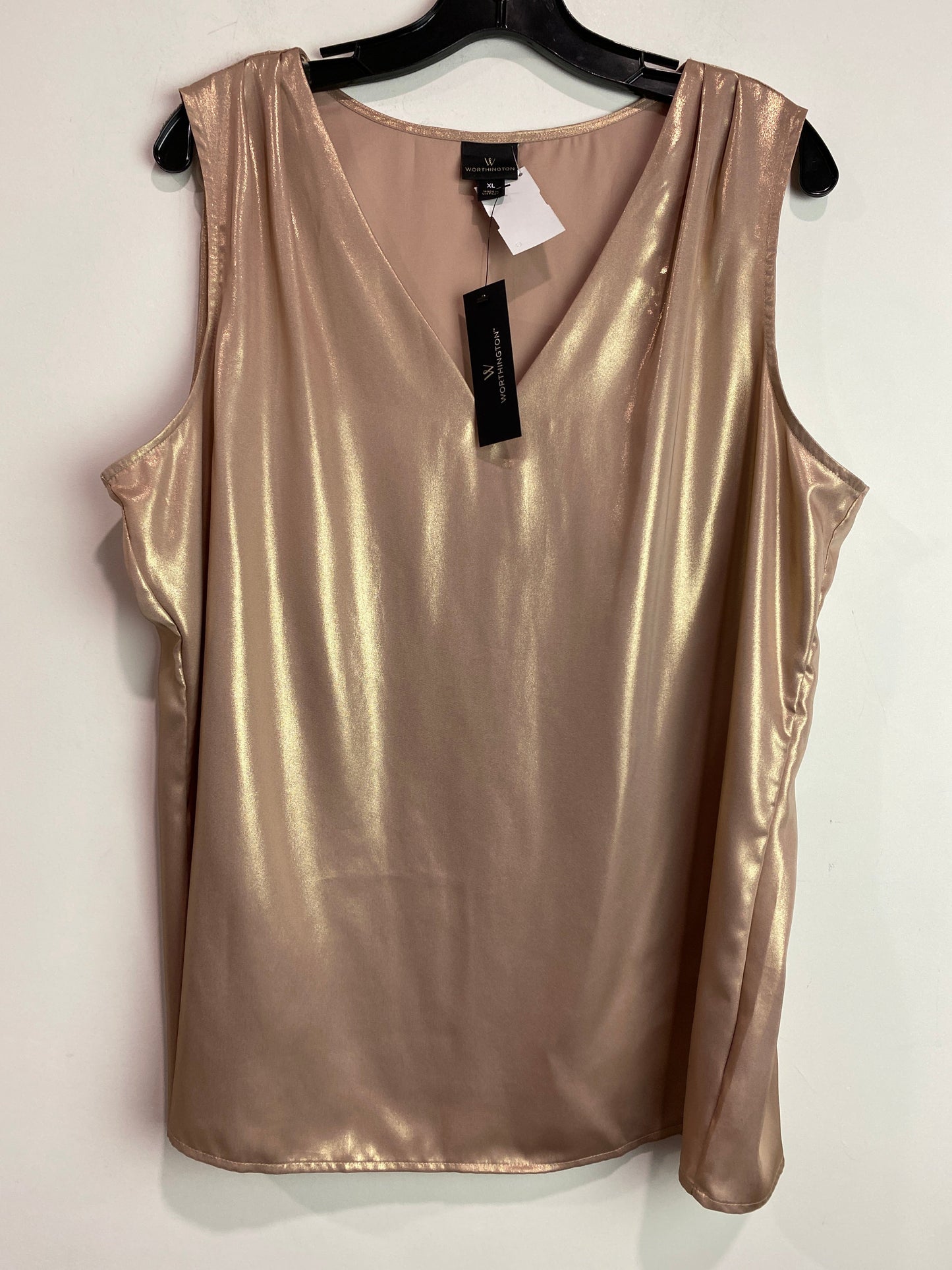 Tank Top By Worthington In Rose Gold, Size: Xl